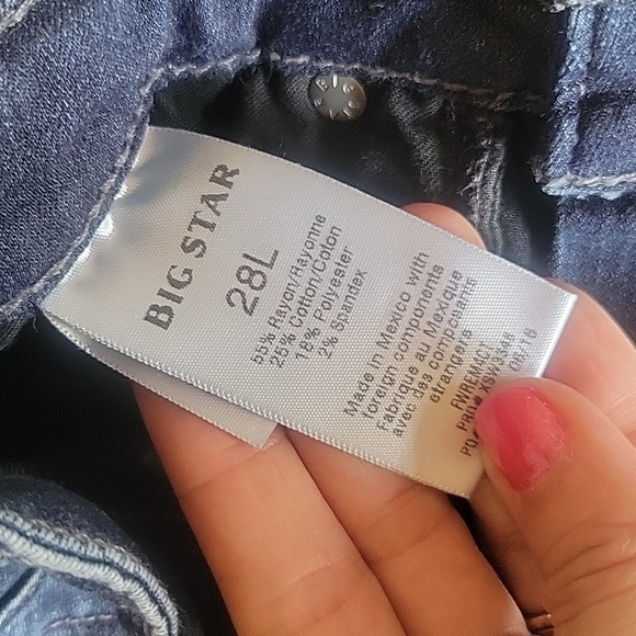 Big Star Vintage Remy Boot Stretch Jean Dark Wash Size 27 Long - Picture 9 of 9